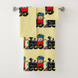 choo choo Zugjunge Badhandtuch Set