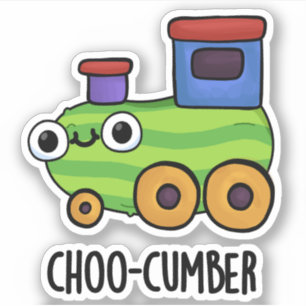 Choo cumber Funny Cucumber Pun Aufkleber