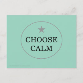 Choose Calm – Minimal Greeting Card | Feiertagspostkarte