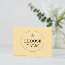 Choose Calm – Minimal Greeting Card | Postkarte