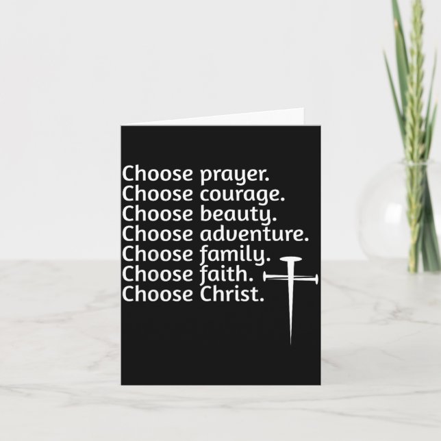Choose Christ Prayer Courage Beauty Family, Advent Karte (Vorderseite)