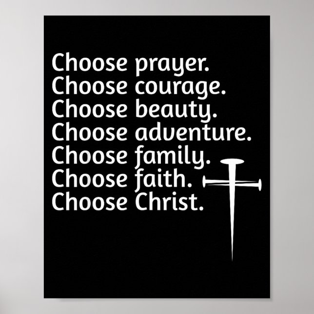 Choose Christ Prayer Courage Beauty Family, Advent Poster (Vorne)