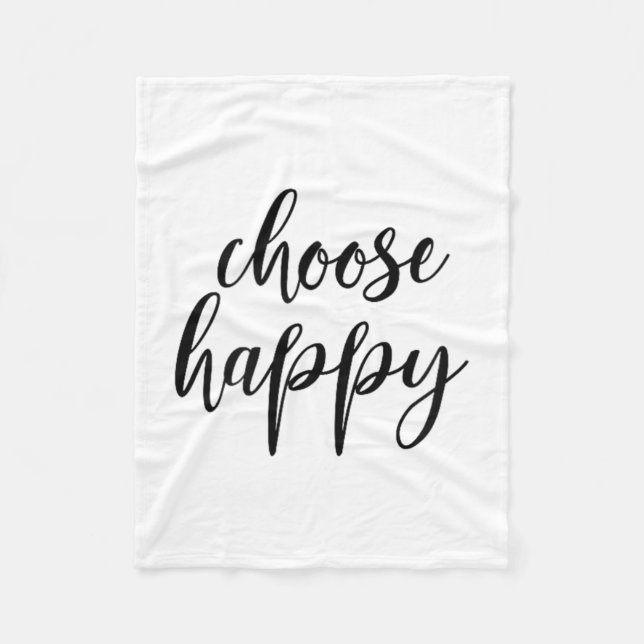 Choose Happy - For Women &amp; Men, Motivational Q Fleecedecke (Vorderseite)