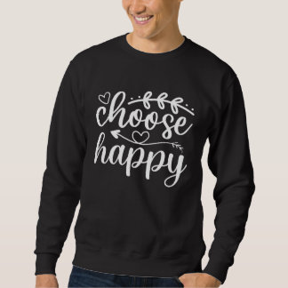 Choose Happy Vintage Retro Hearts Spread Happiness Sweatshirt