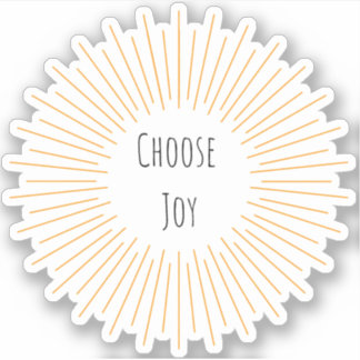 "Choose Joy" Black and Yellow Sticker