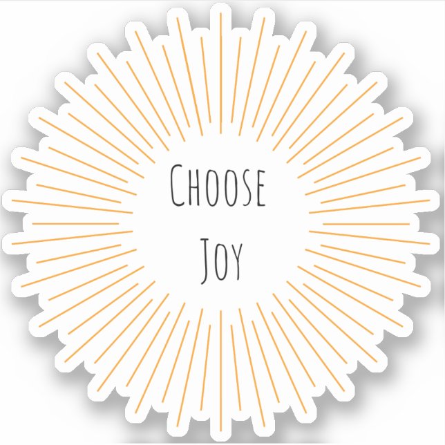 "Choose Joy" Black and Yellow Sticker (Vorderseite)