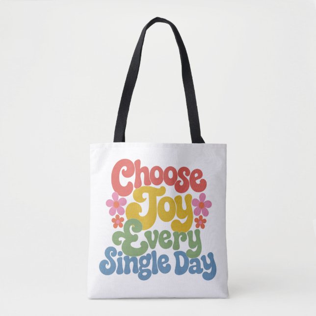 Choose Joy Every Single Day Retro Rainbow  (Vorderseite)