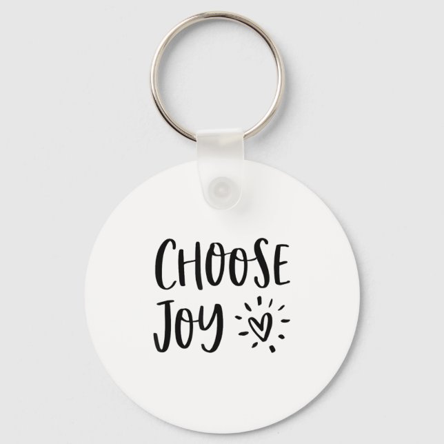 Choose Joy Hapness Heart Insrational Motivational  Schlüsselanhänger (Vorderseite)