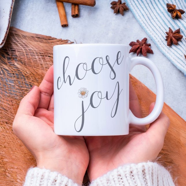 "Choose Joy" Inspiration Minimalistisch Kaffeetasse (Choose Joy Minimalist Mug)