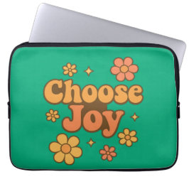 Choose Joy Minimalist Art - Positive Mindset Print Laptopschutzhülle
