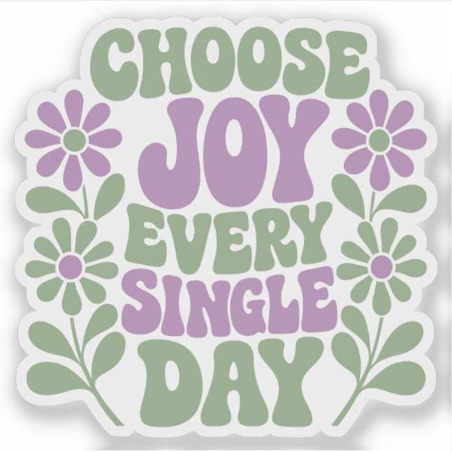 Choose Joy Sage Lavender Sticker (Vorderseite)