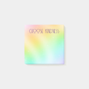 "Choose Kindness" - farbenfrohe Pastel Post-it Klebezettel