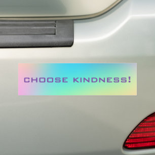 "Choose Kindness" Pastel Rainbow Gradient Autoaufkleber