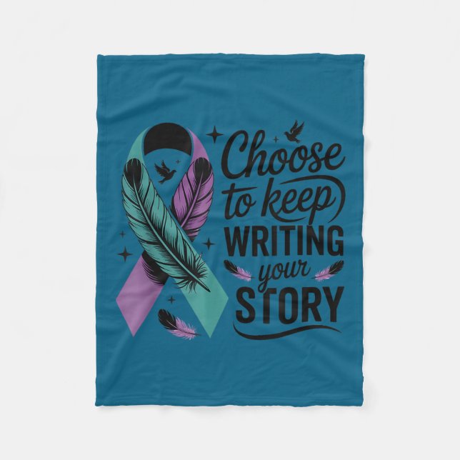 Choose To Keep Writing Your Story Insrational Quot Fleecedecke (Vorderseite)