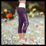 CHOOSE YOUR COLOR CUSTOM yoga capri leggings<br><div class="desc">WÄHLEN SIE IHRE FARBE maßgeschneiderte Yoga Capri Leggings! Mit dem Namen in einem weißen Skript bis zu einem Bein! Das Beispiel ist eine tiefe Aubergine lila mit weißem Bund, aber Sie können leicht an die Farbe Ihrer Wahl anpassen. Auch leicht zu ändern oder zu löschen Beispieltext. Alle Rechte vorbehalten ©...</div>