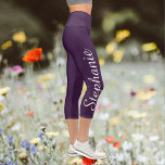 CHOOSE YOUR COLOR CUSTOM yoga capri leggings<br><div class="desc">WÄHLEN SIE IHRE FARBE maßgeschneiderte Yoga Capri Leggings! Mit dem Namen in einem weißen Skript bis zu einem Bein! Beispiel ist tief Auberginen lila, aber Sie können leicht an die Farbe Ihrer Wahl anpassen. Auch leicht zu ändern oder zu löschen Beispieltext. Alle Rechte vorbehalten © 2020 Alan & Marcia Socolik....</div>