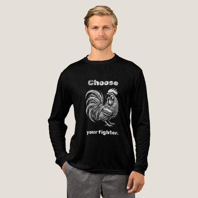 Choose Your Fighter – Demon Rooster. Tri-Blend Shirt (Volle Vorderseite)