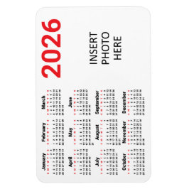 Choose Your Own Colors 2026 Photo Calendar Magnet