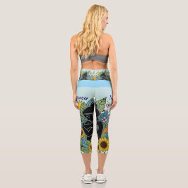 Choosing Me, Embracing Me, Letting My Energy Bloom Capri Leggings