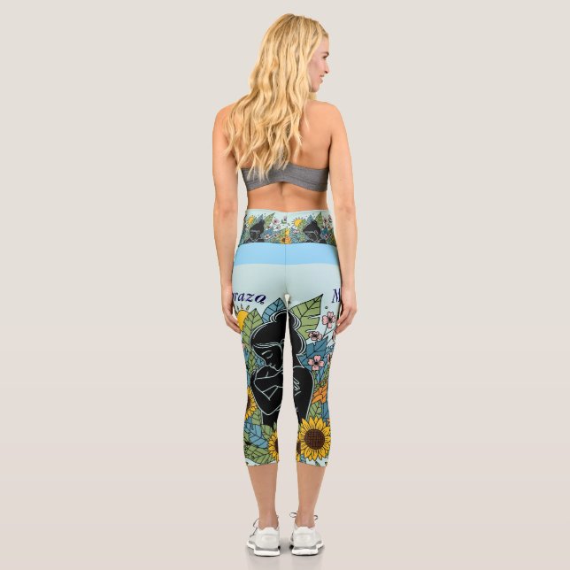Choosing Me, Embracing Me, Letting My Energy Bloom Capri Leggings (Rückseite)