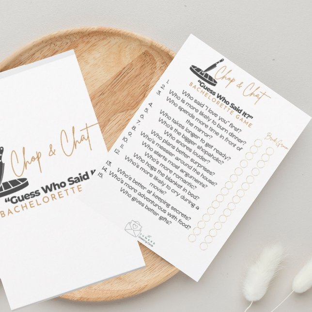 Chop and Chat : Wer sagte es ?Holiday Card? Dankeskarte (Von Creator hochgeladen)