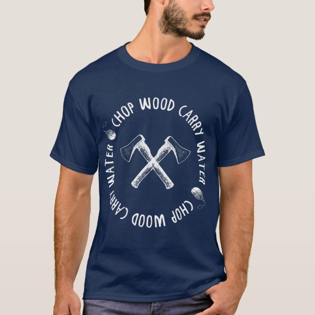 CHOP HOLZCARRY WASSER Meme Mindful Meditator T-Shirt (Vorderseite)