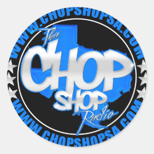 CHOP-SHOP-AUFKLEBER RUNDER AUFKLEBER