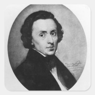 Chopin, 1858 quadratischer aufkleber