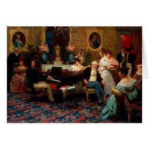 Chopin, der das Klavier spielt