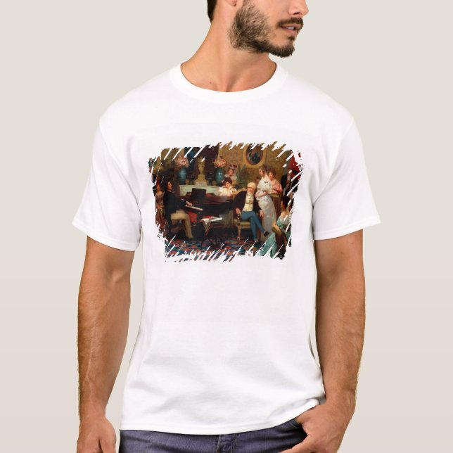 Chopin, der das Klavier spielt T-Shirt (Vorderseite)
