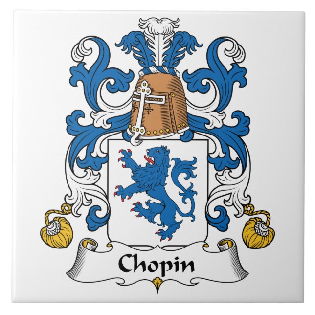 Chopin-Familienwappen Fliese (Vorderseite)