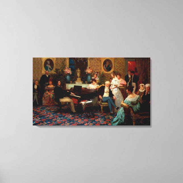 Chopin Klavier spielen Leinwanddruck (Vorderseite)