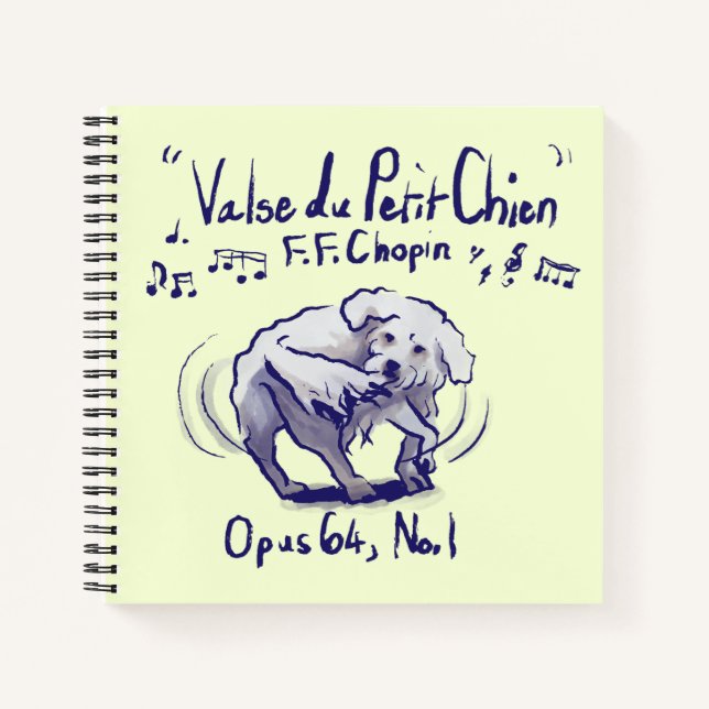 Chopin Minute-Walzer Spiralblock Notizbuch (Vorderseite)