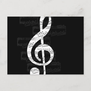 Chopin Opus 9 No 1 Treble Clef Romantische Nocturn Postkarte