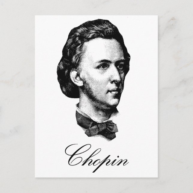 Chopin Postkarte (Vorderseite)