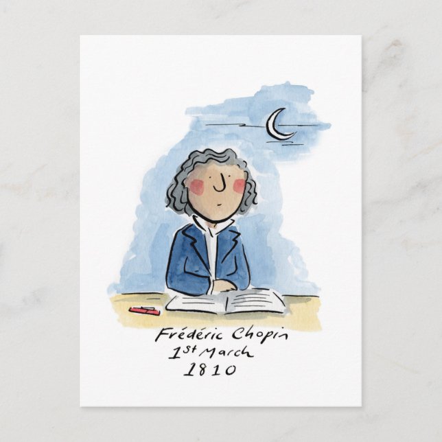 Chopin Postkarte (Vorderseite)