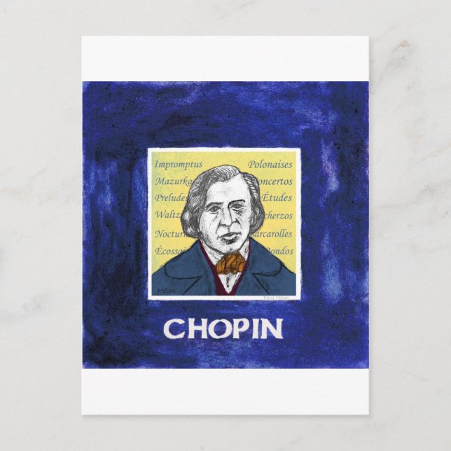 Chopin Postkarte (Vorderseite)