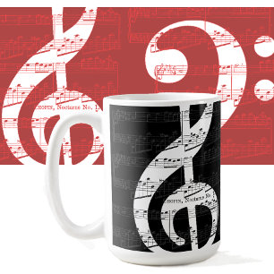 Chopin Romantic Nocturne Treble Clef. 9, Nr. 1 Kaffeetasse