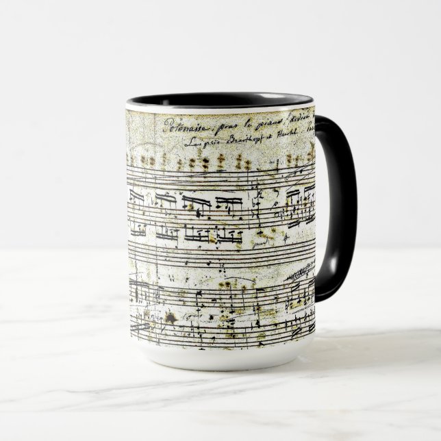 Chopins "Polonaise"-Musikdesign Tasse (VorderseiteRechts)