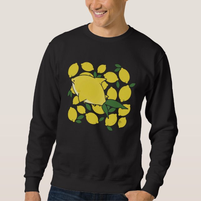 Chopped Lemon Whale Shark Pun Aquatic Animal Shark Sweatshirt (Vorderseite)