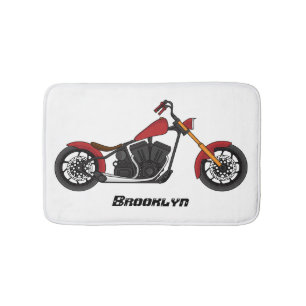 Chopper-Art Motorrad-Abbildung Badematte
