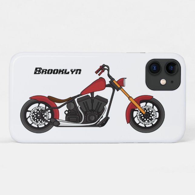 Chopper-Art Motorrad-Abbildung Case-Mate iPhone Hülle (Rückseite (Horizontal))
