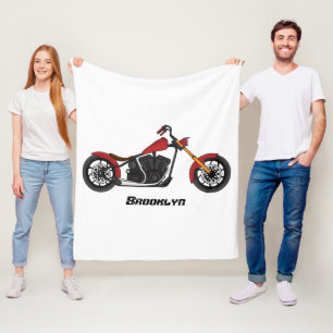 Chopper-Art Motorrad-Abbildung Fleecedecke