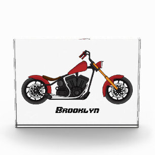 Chopper-Art Motorrad-Abbildung Fotoblock
