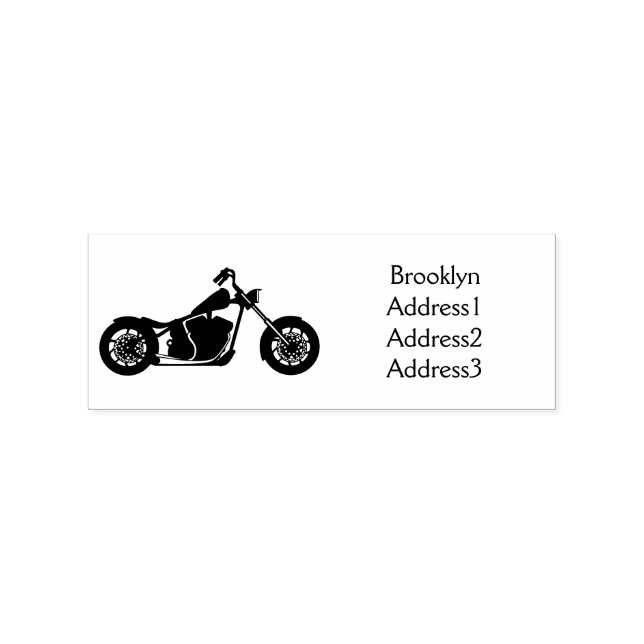 Chopper-Art Motorrad-Abbildung Gummistempel (Prägung)