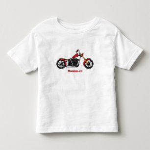 Chopper-Art Motorrad-Abbildung Kleinkind T-shirt