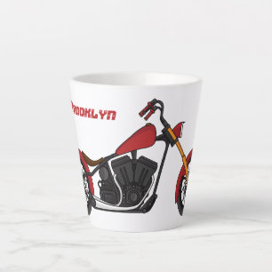 Chopper-Art Motorrad-Abbildung Milchtasse