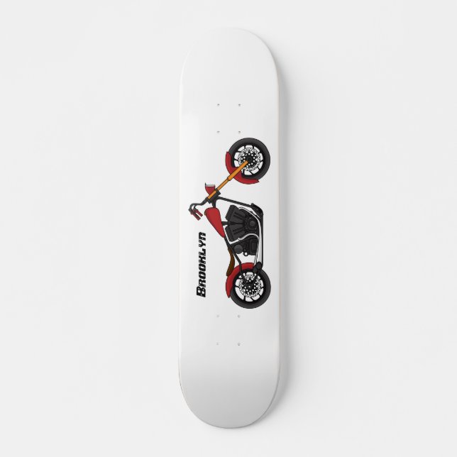 Chopper-Art Motorrad-Abbildung Skateboard (Vorne)