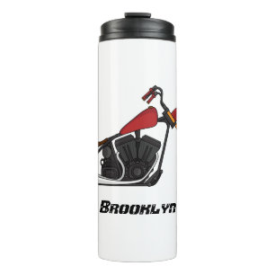 Chopper-Art Motorrad-Abbildung Thermosbecher