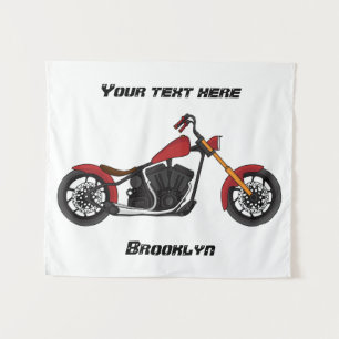 Chopper-Art Motorrad-Abbildung Wandteppich